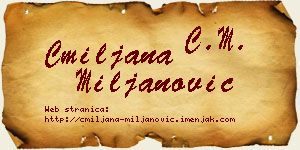 Cmiljana Miljanović vizit kartica